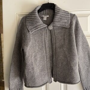 Gray Women's Cardigan Sweater